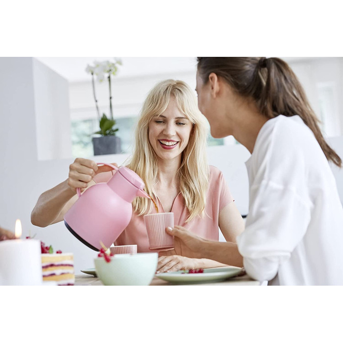 Термос Emsa Samba 1000 мл, білий прозорий, з термоізоляцією, Quick Press, 12 год гаряче, 24 год холодне