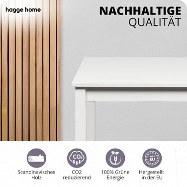 Скандинавський дерев'яний стіл Hagge Home 68x68 см - обідній, кухонний, письмовий, для дому та офісу, дитячий