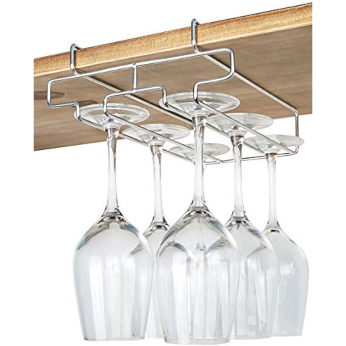Підставка для склянок BAFVT – 2-ярусна, з нержавіючої сталі, для кріплення під шафу, органайзер для зберігання склянок
