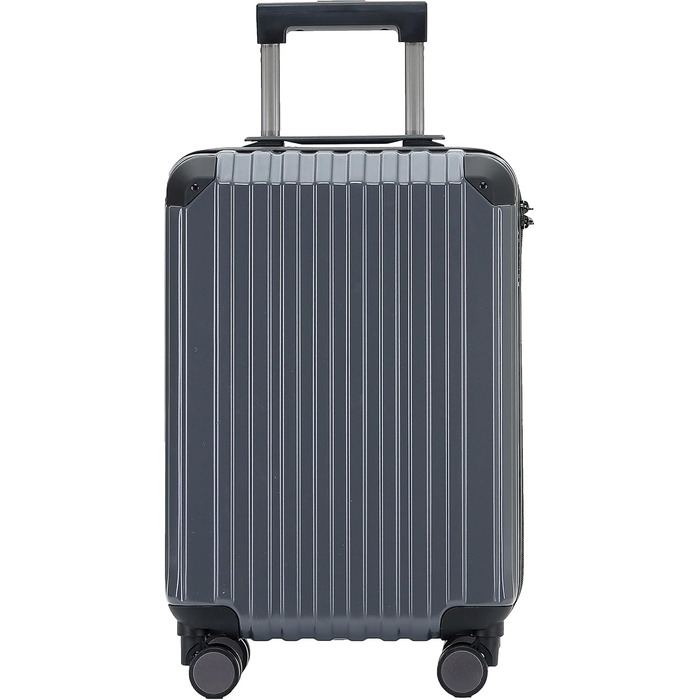 Чемодан з TSA-замком Münicase M816, розширювана фуртура, телескопічна ручка, 4 колеса, жорсткий корпус (Сірий, маленький)