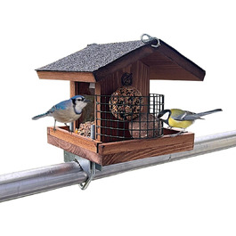 Годівничка для птахів на балконі, стійка до атмосферних впливів, ручна робота, 30-60 мм, коричнева