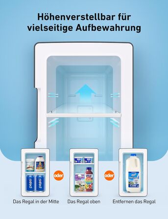 AstroAI Міні холодильник 2 в 1, 6 літрів: охолодження та підігрів, 12V/220V, для авто, офісу, гуртожитку, чорний
