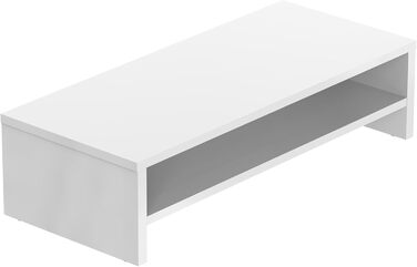 Підставка для монітора FITUEYES з 2 рівнями, 54x25,5 см, велика підставка для ноутбука і комп'ютера зі зберіганням клавіатури, органайзер для столу, для дому та офісу, біла
