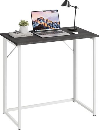 Стіл Dripex розкладний для комп'ютера, PC стіл для home office, білий та темний дуб (з монтажем)