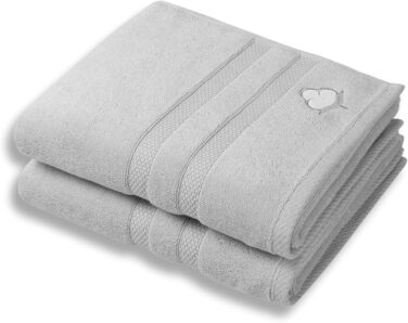 Набір рушників COUTONE Home Premium 2 50x100 см Extra Soft & Absorbent, 100 бавовна (сріблясто-сірий)