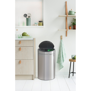 Бак для сміття Brabantia Touch Bin New двухсекційний 33 л (23+10) (112867), Сріблястий, 33