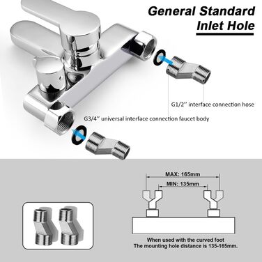 Змішувач для ванни з тропічною дощурою, набір для ванної кімнати (хром) BS111