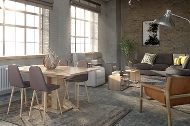 Розсувний обідній стіл Hela Helena, 140-220x90 см, ДСП, декор сонома дуб