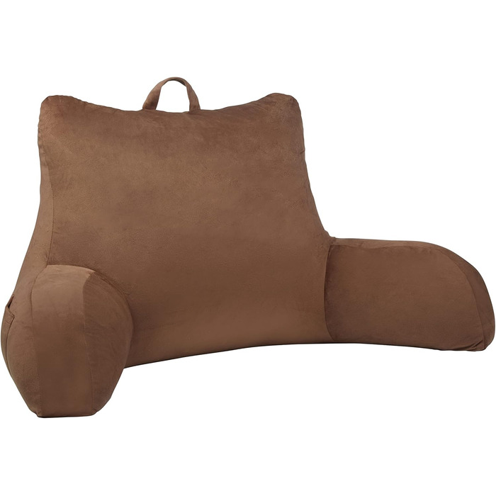 Підстилка для ліжка Klear Vu Velours з подушкою для підтримки спини, кишеню та ручка, Коко Браун