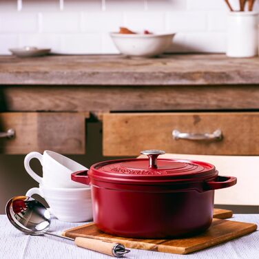 GreenPan Featherweights - Сковорода з кришкою, 22 см, 3 л, керамічне антипригарне покриття, чавун, індукція, сумісна з духовкою, червона