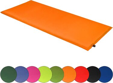 Спальний килимок ALPIDEX для кемпінгу товщиною 2,5, 6 або 10 см самонадувний підлоговий термальний килимок (Помаранчевий, 190 х 60 х 2,5 см), самонадувний підлоговий термальний килимок (Помаранчевий, 190 х 60 х 2,5 см)