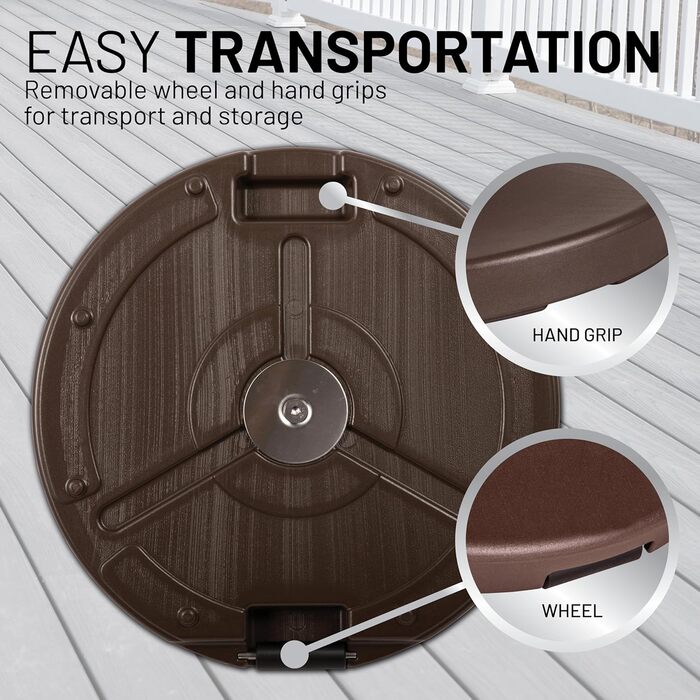 Підставка для парасольки вільного стояння, 36 кг - бронзова, порожня