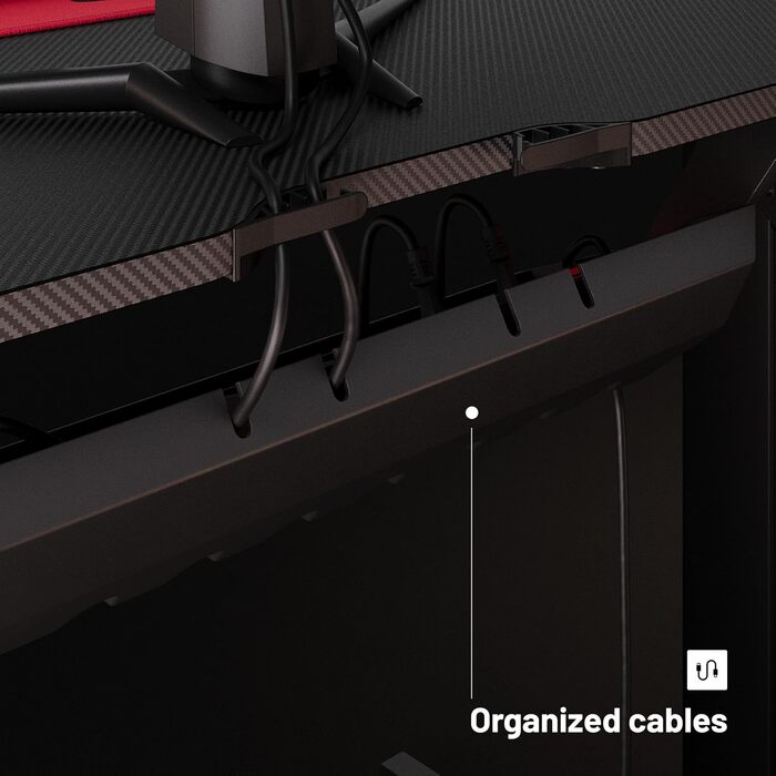 Ігровий стіл Diablo X-Mate 160x75x75 см: ергономічний стіл з карбоновою стільницею, тримачем для навушників та підставкою для напоїв