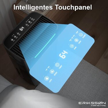 Електричний осушувач повітря з LED-дисплеєм, таймером та захистом від дітей | Здатний видалити 16л вологи на добу | Для приміщень до 70м² | Енергоефективний осушувач з датчиком вологості | Білий (20л - Чорний)