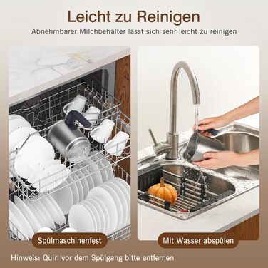 Електричний спінювач молока SIMPLETASTE 4-в-1: гарячий та холодний пінок, нагрів молока, какао, антипригарне покриття, автовимкнення, тиха робота, BPA-free, для капучіно та лате, темно-синій (безпечно мити в посудомийній машині та з запасним вінчиком)