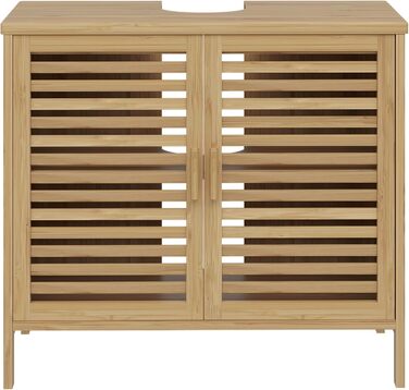 Шафа для ванної кімнати Bellamio Newa Badregal – бамбукова шафа з 5 полицями, 140x33x33 см