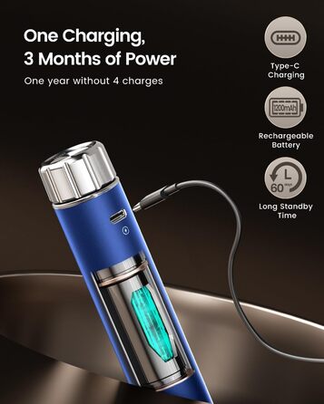 Електричний піногасник для молока Maestri House з регулюванням швидкості, знімний металевий вінчик, для лате та капучино (Металевий блакитний)