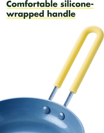 GreenPan Mini сковорода для яєць 12.7 см, керамічне покриття, жовта, без PFAS, для посудомийної машини