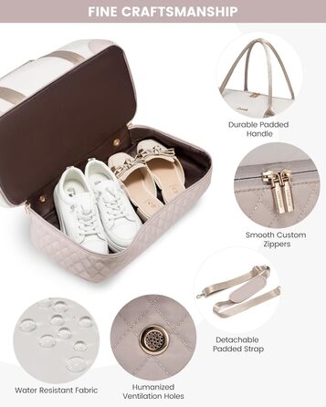 Сумка-мішок LOVEVOOK для подорожей: жіноча дорожня сумка-мішок з відділенням для взуття та мокрих речей, 2 шт. (35л, Beige & Khaki)