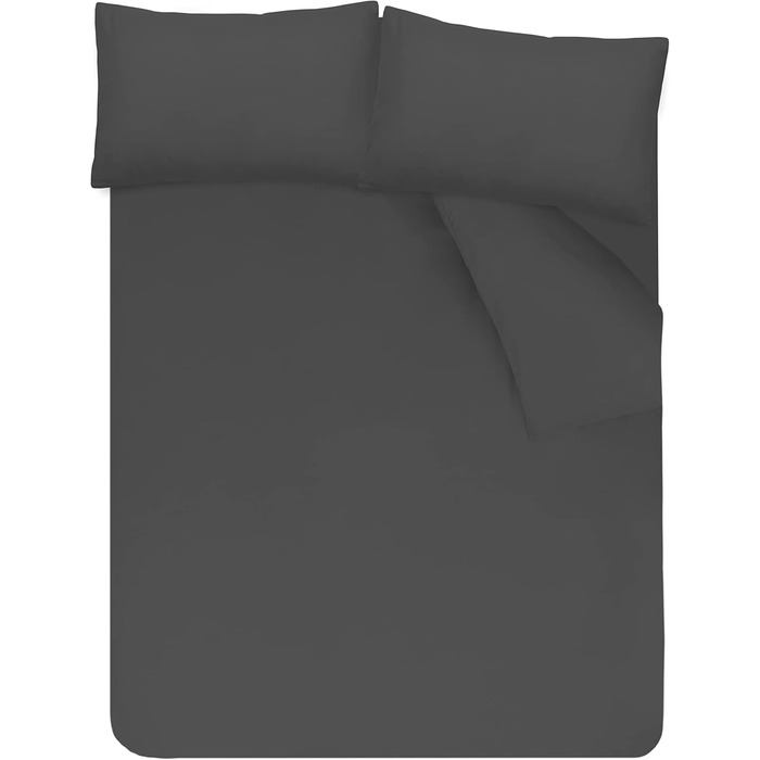 Комплект постільної білизни Sleepdown Velvet Super King, Антрацит, 260x230 см з наволочками