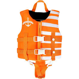 Дитячий рятувальний жилет OldPAPA, дитяча плавальна куртка для малюків, для навчання плаванню і тренувань, ідеально підходить для хлопчиків і дівчаток 2-9 років (апельсини, з (1-3 роки))
