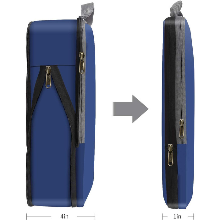 Набір компресійних органайзерів для одягу в подорожі Eono by Amazon, 4 предмети, темно-синій — сумка-пакувальник для валізи та рюкзака