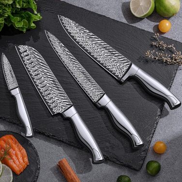 Набір кухонних ножів 15 предметів з точилкою, нержавіюча сталь, сріблястий колір