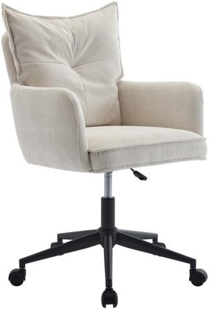 Офісний стіл Pascal Morabito BATARU - крісло з велюру, кремово-чорне, регульована висота