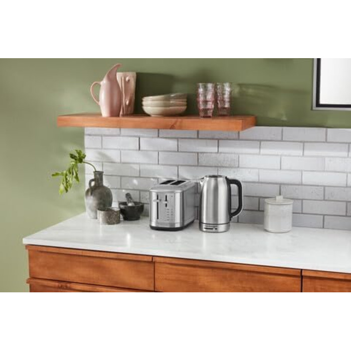 Електричний чайник KitchenAid з регулюванням температури 50-100°C, 1.7L, нержавіюча сталь, з фільтром від накипу