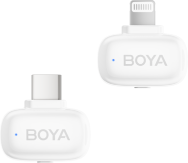 Бездротовий петличний мікрофон BOYA mini-13 Type-C/Lightning White