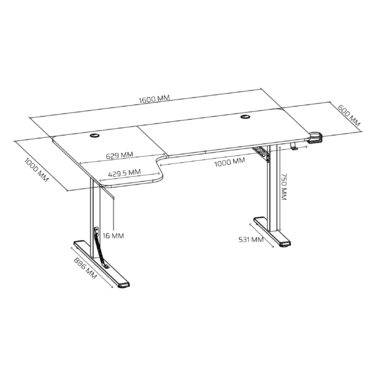 Комп’ютерний стіл GamePro GDC216W