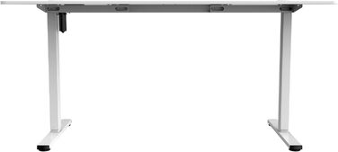 Mars Gaming MGD-ERGOPRO: Регульований за висотою електричний стіл, 110x60 см, білий. Ергономічна поверхня з карбону, металева конструкція, тримач для навушників, кабельний менеджмент