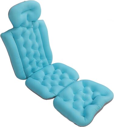 Подушка для ванни Ganzk?rper з неслизьким дном, м'який матеріал, для дорослих та гарячих джерел (блакитний)