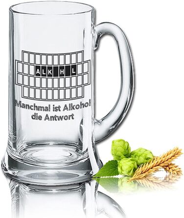 Пивний кухоль PorcelainSite Icon 0,5 л - декор алкоголь як відповідь (макс. 50 символів)