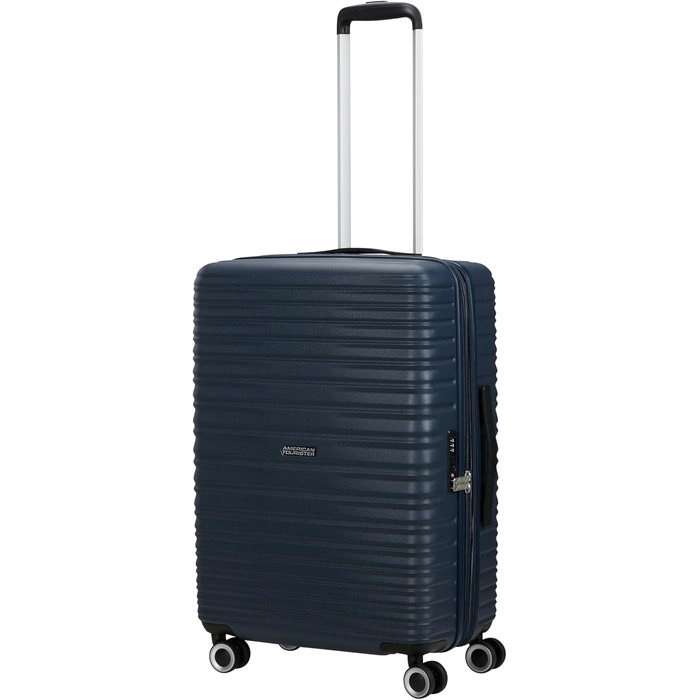 Набір валіз American Tourister Aerotech (3 шт.): ручна, середня, велика, розширювана, з TSA-замком, блакитний (Металевий Navy)