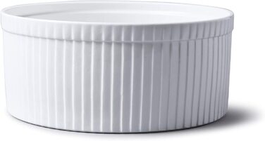Кубок світу Bartleet & Sons 1750 T179 традиційна порцелянова миска для суфле діаметром 22 см, ємністю 2,5 л, білого кольору