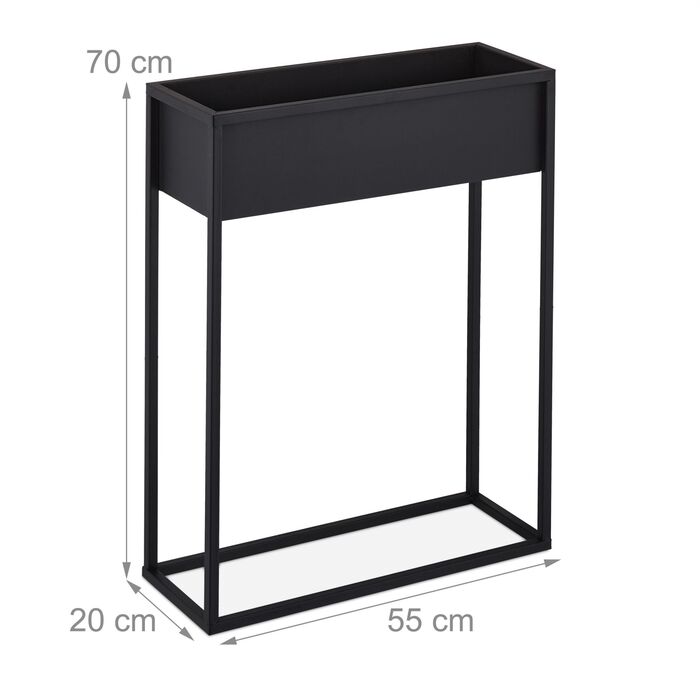 Підставка для квітів Relaxdays з металу, чорного кольору