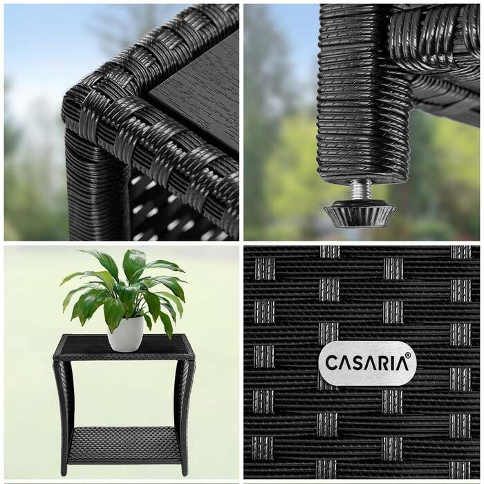 Столик з поліротанга Vedis чорний 45x45x40см