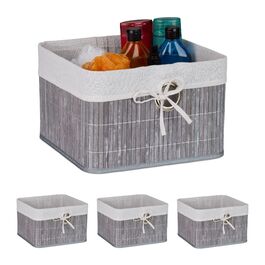 Набір кошиків для зберігання Relaxdays з бамбука