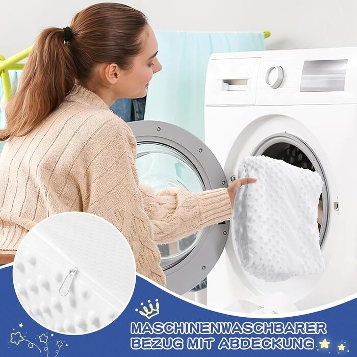 Бортик для ліжка дитячий захисний (2 шт, білий) - запобігає випаданню, знімний чохол, для немовлят та дорослих