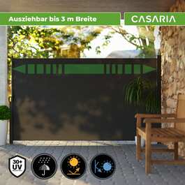 Бічний тент Nosara Anthracite 160х300см розсувний