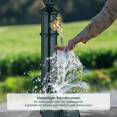 Relaxdays Античний фонтанчик для стояння, 83 см