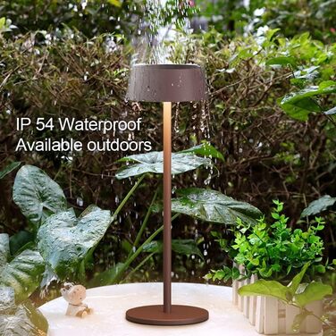 LED-лампа на акумуляторі K-Bright (2 шт.) - тепле світло 3000K, диммер, для дому та саду