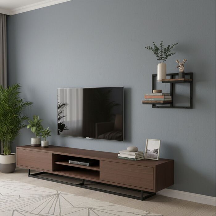 Поличка на стіну Relaxdays в індустріальному стилі