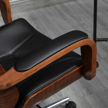 Ергономічне офісне крісло з високою спинкою та знімною підголівником для дому та офісу, чорного кольору