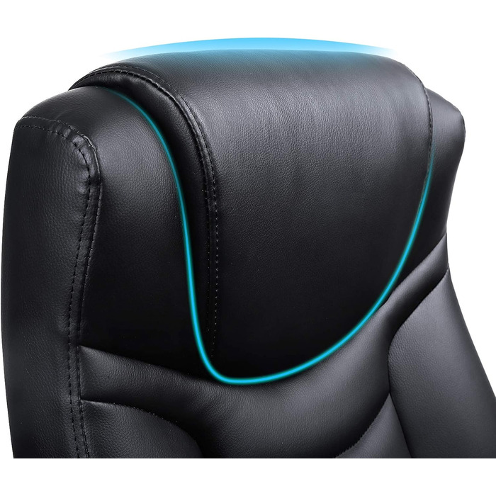 Крісло офісне SONGMICS регульоване по висоті, чорне, OBG21B, 52x53x122 см