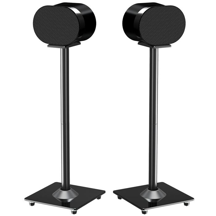 Підставка для колонки Sonos Era 300 ELIVED, підлоговий стійка зі скляною основою, висота 80.7 см, чорна, 1 пара (EV5026)