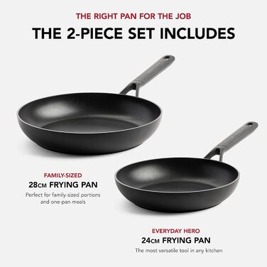 Сковорода KitchenAid 28 см Classic з антипригарним покриттям, алюміній, для індукції, сумісна з духовкою до 160°C, можна мити в посудомийній машині, ергономічна ручка