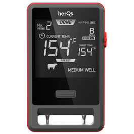 Термометр для барбекю, цифровий, температура ядра, бездротовий термометр для м'яса, Bluetooth, додаток, термометр вкл. 2 бездротових зонда, до 500C - Для духовки, гриля, сковороди, фритюрниці
