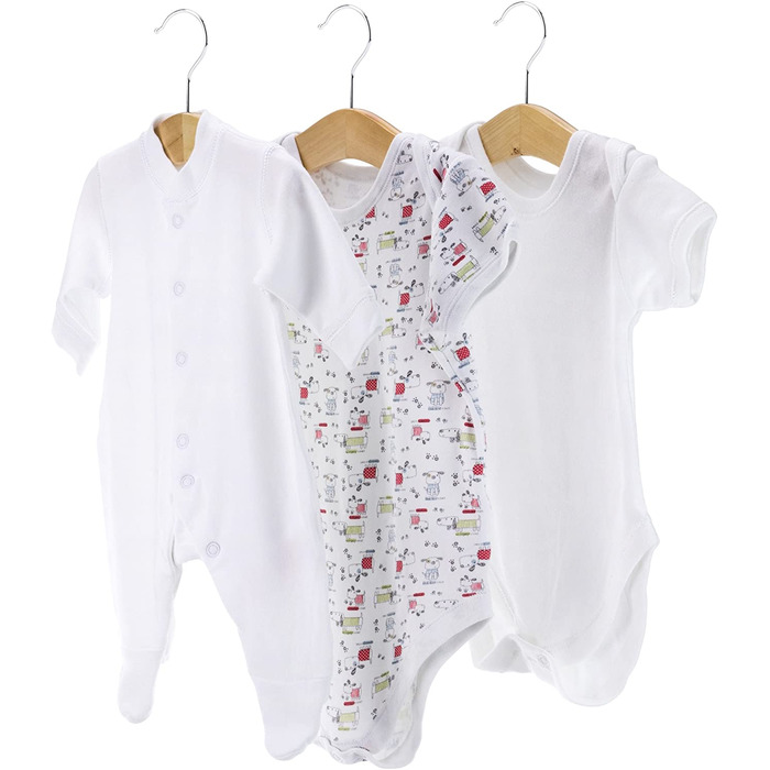 Дитяча дерев'яна вішалка для одягу 25 см біла вішалка для одягу для малюків дитячий одяг, 6